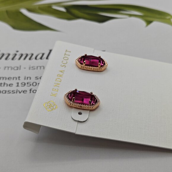 Kendra Scott rose gold stud earrings - Picture 3 of 3